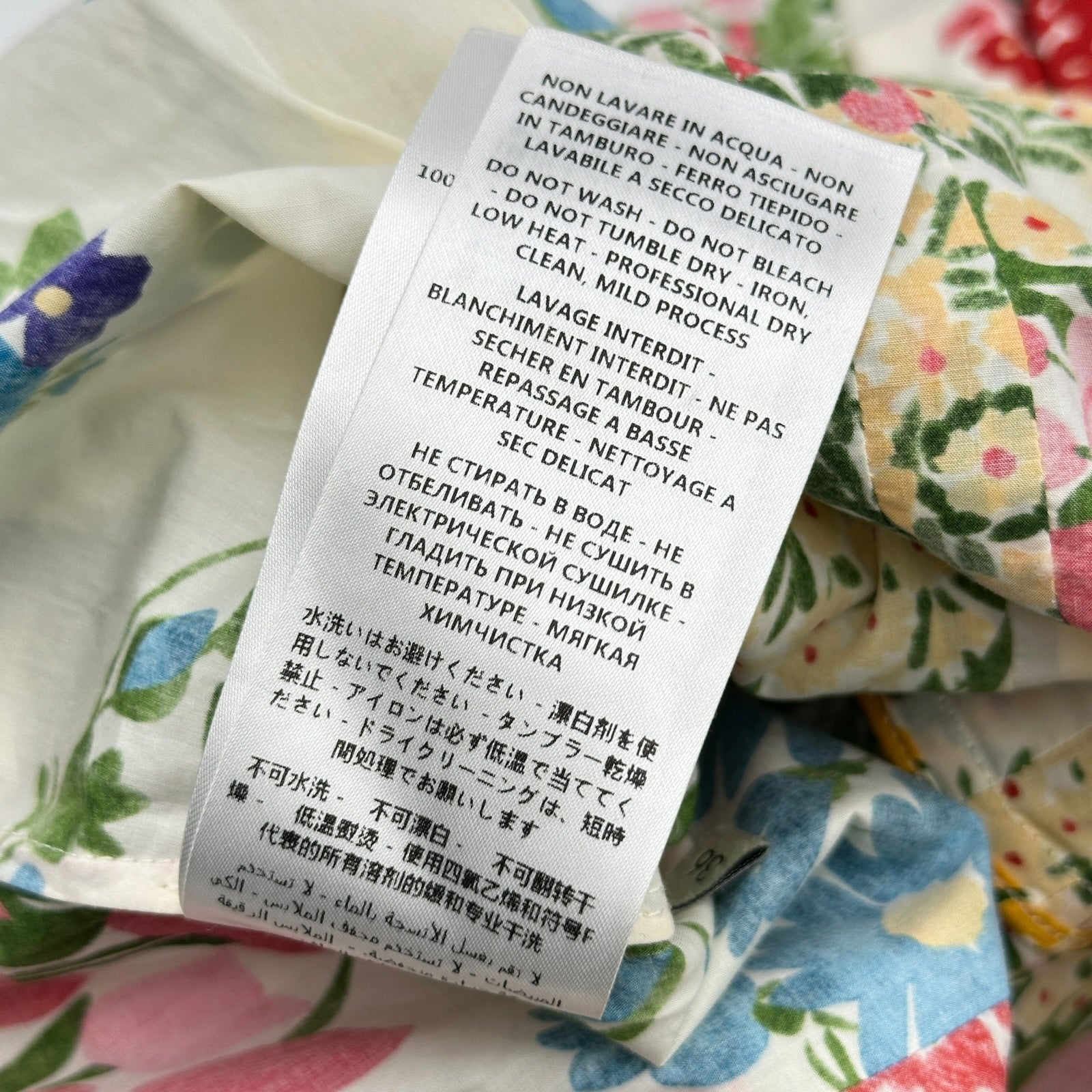 グッチ GUCCI GGパールボタン花柄ワンピース 453982 マルチカラー 
