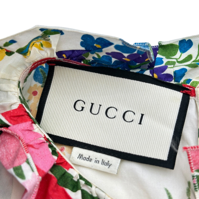 グッチ GUCCI GGパールボタン花柄ワンピース 453982 マルチカラー