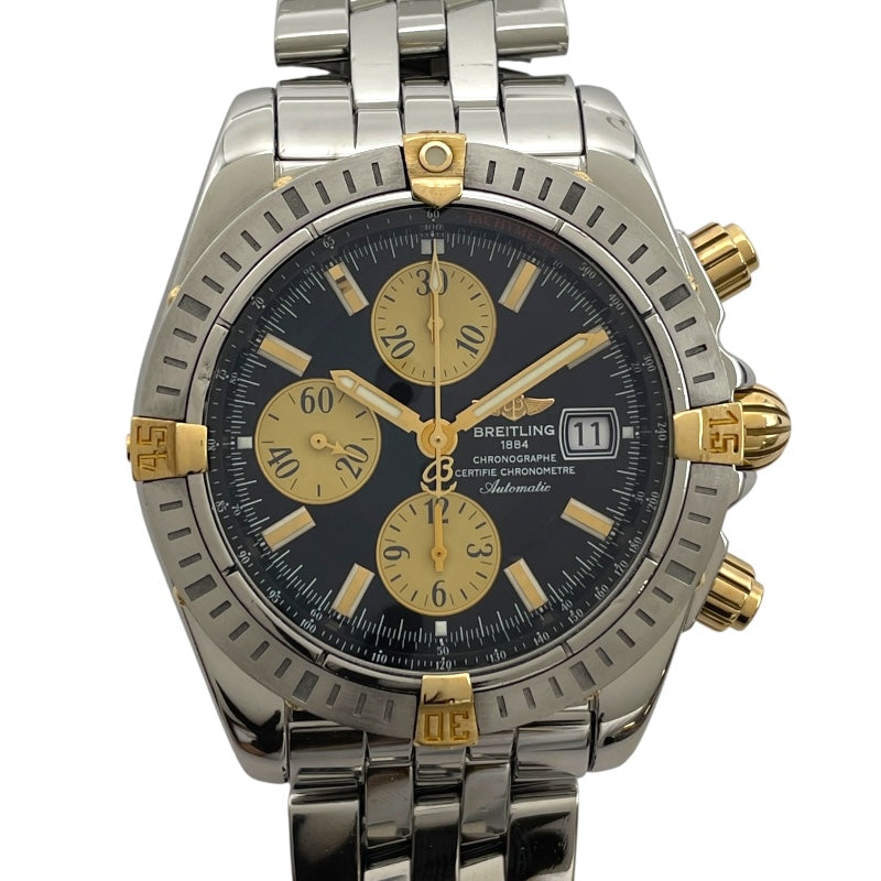 ブライトリング BREITLING クロノマットエボリューション B13356 ブラック SS/YG 自動巻き メンズ 腕時計