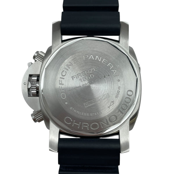 パネライ PANERAI ルミノールサブマーシブル クロノグラフ 1000 PAM00187 ブラック SS 自動巻き メンズ 腕時計