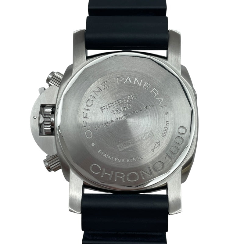 パネライ PANERAI ルミノールサブマーシブル クロノグラフ 1000 PAM00187 ブラック SS 自動巻き メンズ 腕時計