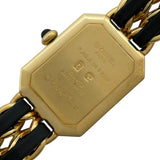 シャネル CHANEL プルミエール M H0001 ブラック GP レディース 腕時計