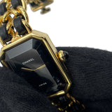 シャネル CHANEL プルミエール M H0001 ブラック GP レディース 腕時計