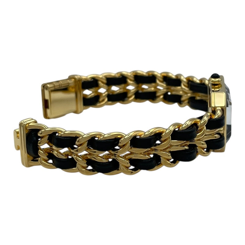 シャネル CHANEL プルミエール M H0001 ブラック GP レディース 腕時計