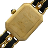 シャネル CHANEL プルミエール L H0001 ブラック GP レディース 腕時計