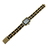 シャネル CHANEL プルミエール L H0001 ブラック GP レディース 腕時計