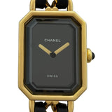 シャネル CHANEL プルミエール L H0001 ブラック GP レディース 腕時計