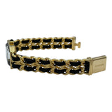 シャネル CHANEL プルミエール L H0001 ブラック GP レディース 腕時計