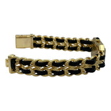 シャネル CHANEL プルミエール L H0001 ブラック GP レディース 腕時計