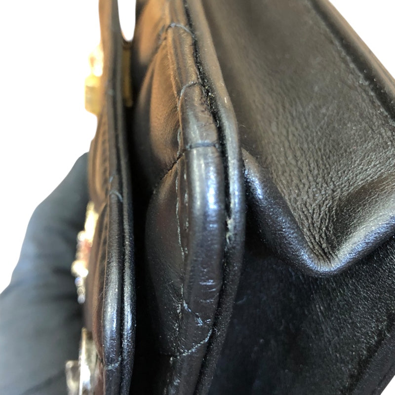 シャネル CHANEL 2.55 チェーンウォレット A80441 ブラック/ゴールド金具 ラム レディース ショルダーバッグ