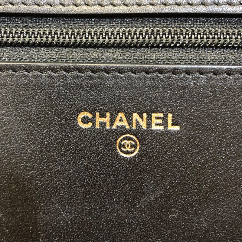 シャネル CHANEL 2.55 チェーンウォレット A80441 ブラック/ゴールド金具 ラム レディース ショルダーバッグ