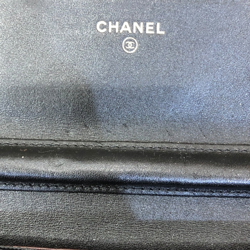 シャネル CHANEL 2.55 チェーンウォレット A80441 ブラック/ゴールド金具 ラム レディース ショルダーバッグ