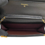 シャネル CHANEL マトラッセ チェーンウォレット AP0250 ブラック ゴールド金具 キャビアスキン レディース ショルダーバッグ