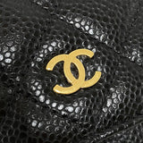 シャネル CHANEL マトラッセ チェーンウォレット AP0250 ブラック ゴールド金具 キャビアスキン レディース ショルダーバッグ
