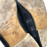 グッチ GUCCI ホースビット クロコダイル ローファー 406994 ネイビー クロコダイルレザー メンズ ローファー