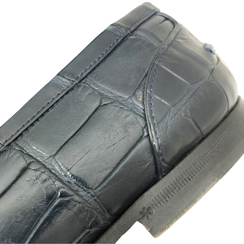 グッチ GUCCI ホースビット クロコダイル ローファー 406994 ネイビー クロコダイルレザー メンズ ローファー