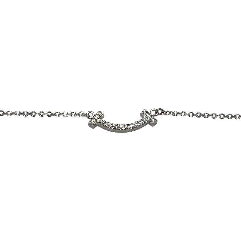 ティファニー TIFFANY＆CO Tスマイル ダイヤネックレス ミニ ホワイトゴールド K18WG ジュエリー