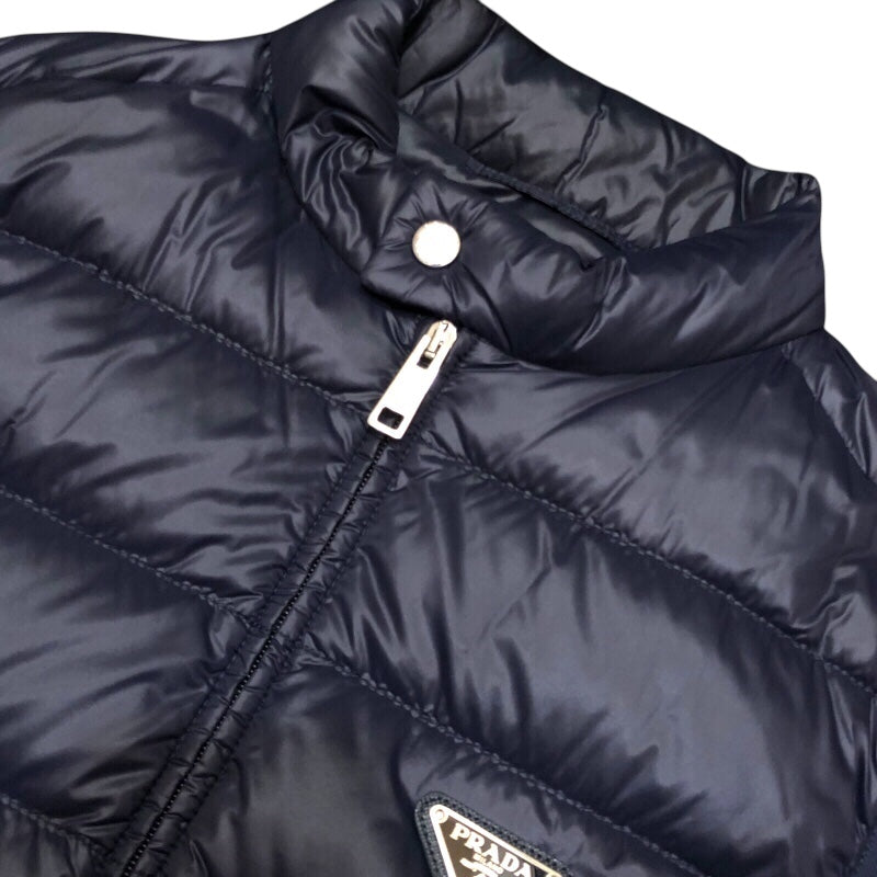 プラダ PRADA トライアングルロゴ ダウンベスト SGA482 ネイビー ナイロン メンズ ダウンベスト