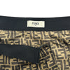 フェンディ FENDI FF総柄シルクプリーツスカート FQ6695 ブラウン シルク レディース スカート