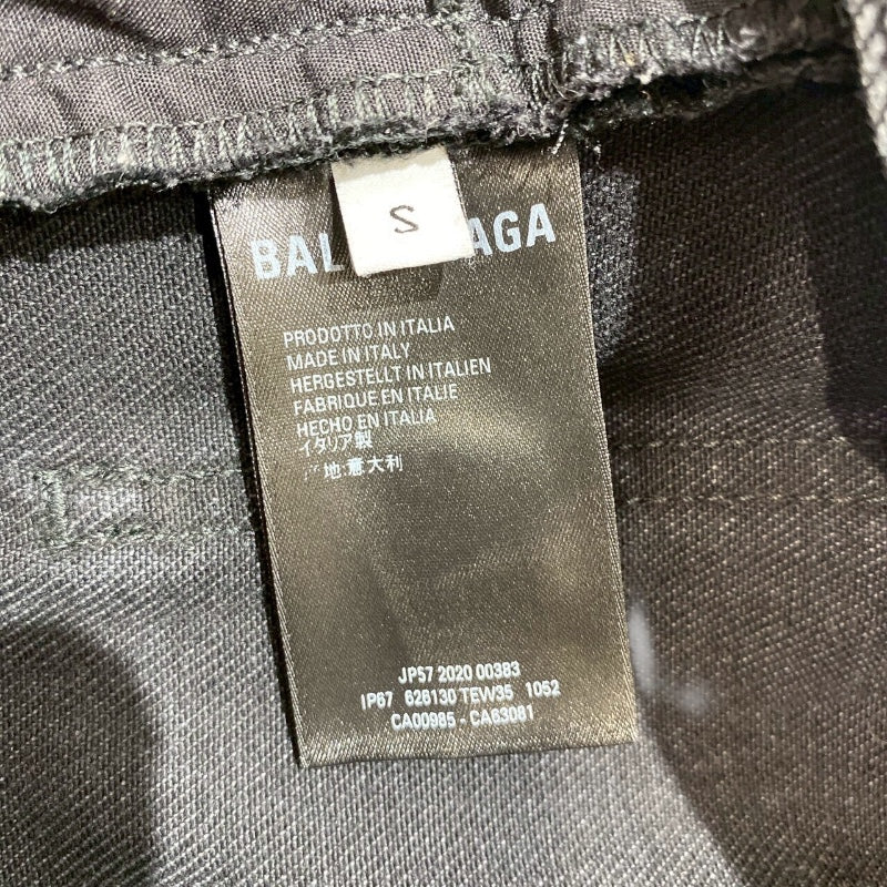 バレンシアガ BALENCIAGA ロゴ総柄バギーデニムパンツ 2020年 626130 ブラック デニム メンズ デニムパンツ