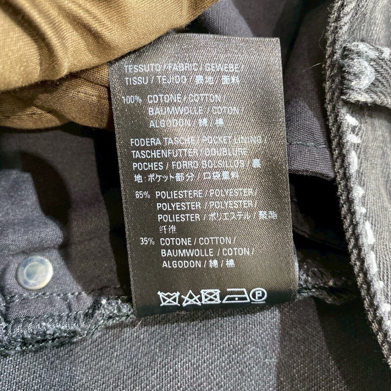 バレンシアガ BALENCIAGA ロゴ総柄バギーデニムパンツ 2020年 626130 ブラック デニム メンズ デニムパンツ