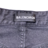 バレンシアガ BALENCIAGA ロゴ総柄バギーデニムパンツ 2020年 626130 ブラック デニム メンズ デニムパンツ
