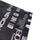 バレンシアガ BALENCIAGA ロゴ総柄バギーデニムパンツ 2020年 626130 ブラック デニム メンズ デニムパンツ