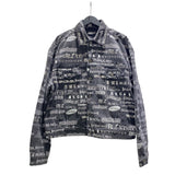 バレンシアガ BALENCIAGA ロゴ総柄デニムジャケット 2020年 620731 ブラック デニム メンズ デニムジャケット