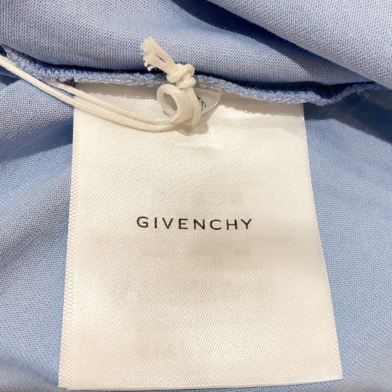 ジバンシィ GIVENCHY フロントロゴ半袖Tシャツ BM716G3YE5 ブルー コットン メンズ 半袖Ｔシャツ