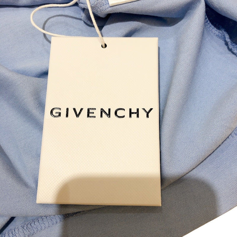 ジバンシィ GIVENCHY フロントロゴ半袖Tシャツ BM716G3YE5 ブルー コットン メンズ 半袖Ｔシャツ