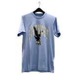 ジバンシィ GIVENCHY フロントロゴ半袖Tシャツ BM716G3YE5 ブルー コットン メンズ 半袖Ｔシャツ