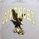 ジバンシィ GIVENCHY フロントロゴ半袖Tシャツ BM716G3YE5 ブルー コットン メンズ 半袖Ｔシャツ