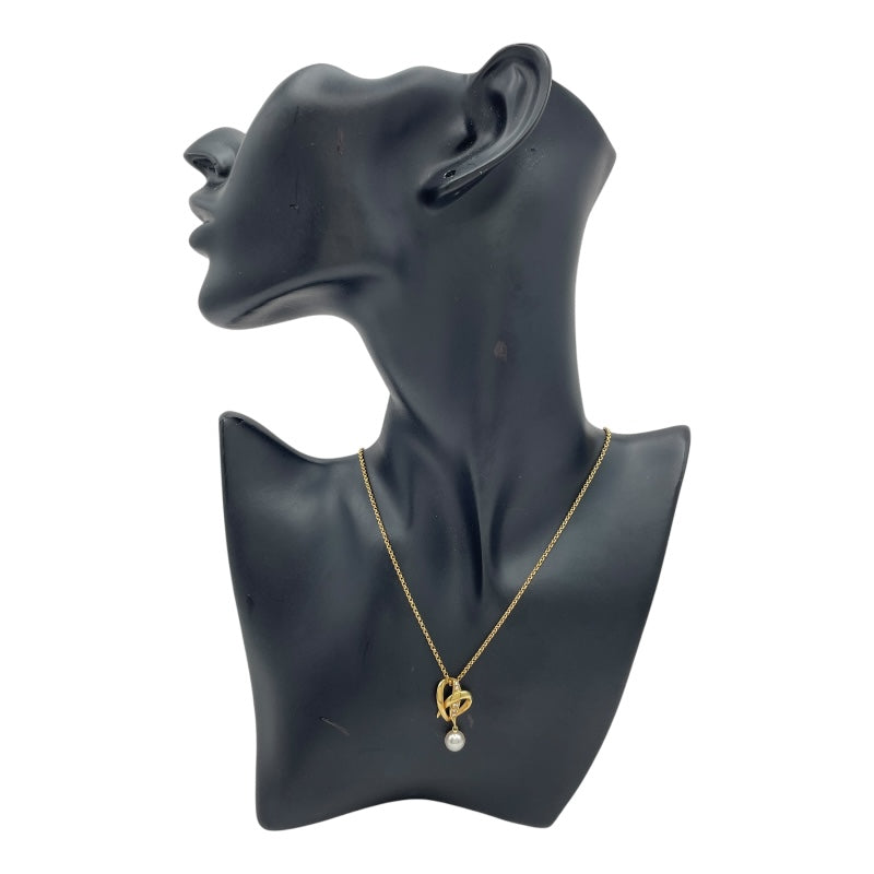 ミキモト MIKIMOTO ハートネックレス ゴールド K18 パール ジュエリー