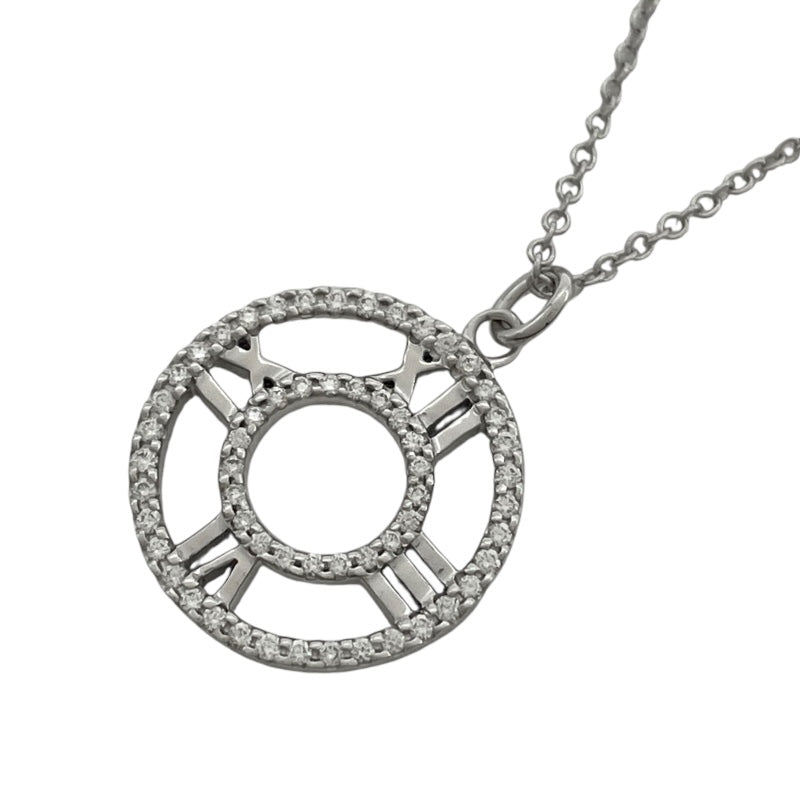 ティファニー TIFFANY＆CO アトラスメダリオンネックレス ホワイトゴールド Au750 ダイヤモンド ジュエリー