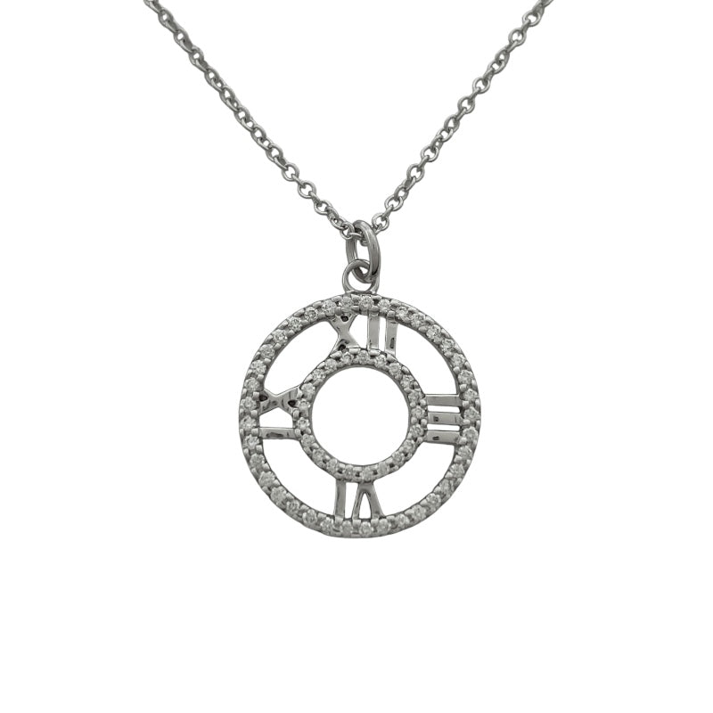 ティファニー TIFFANY＆CO アトラスメダリオンネックレス ホワイトゴールド Au750 ダイヤモンド ジュエリー