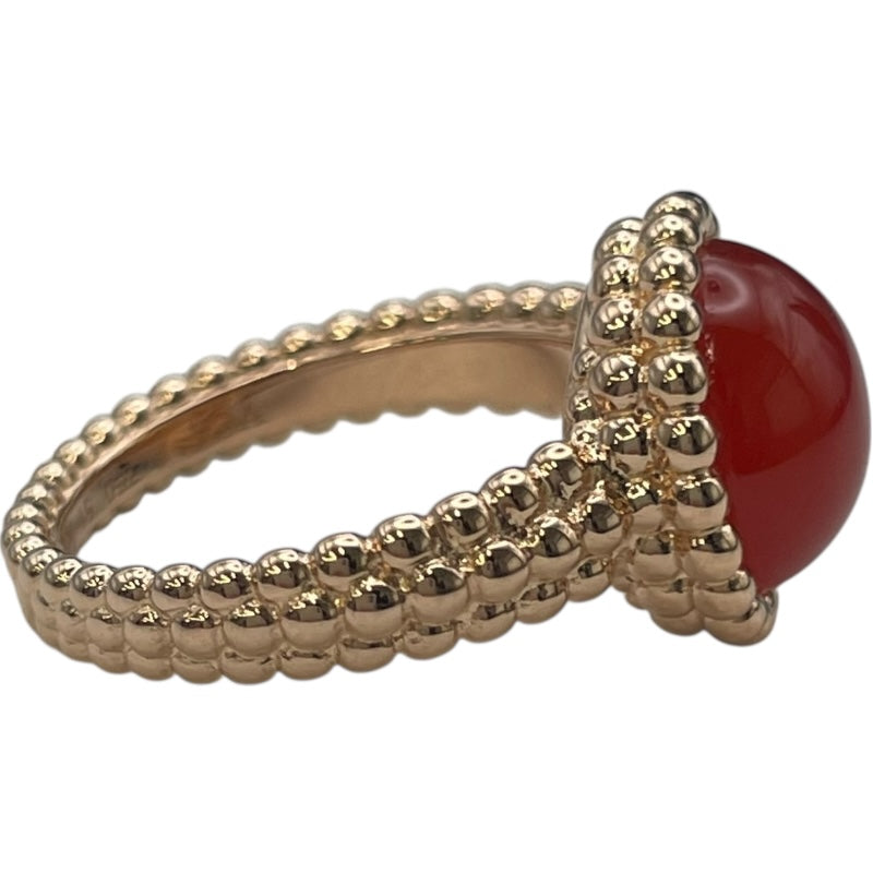 ヴァンクリーフ＆アーペル Van Cleef & Arpels ペルレクルールリング カーネリアン ピンクゴールド 750PG ジュエリー
