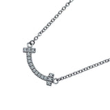 ティファニー TIFFANY＆CO Tスマイルダイヤネックレスミニ ホワイトゴールド Au750 ジュエリー