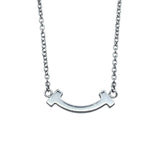 ティファニー TIFFANY＆CO Tスマイルダイヤネックレスミニ ホワイトゴールド Au750 ジュエリー