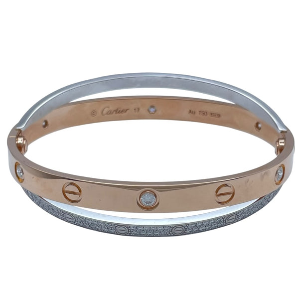 カルティエ Cartier ビーラブブレス ピンクゴールド/ホワイトゴールド Au750 ジュエリー