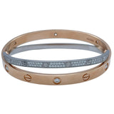 カルティエ Cartier ビーラブブレス ピンクゴールド/ホワイトゴールド Au750 ジュエリー