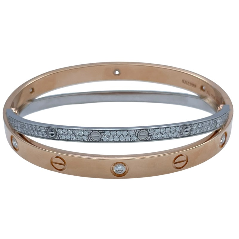 カルティエ Cartier ビーラブブレス ピンクゴールド/ホワイトゴールド Au750 ジュエリー