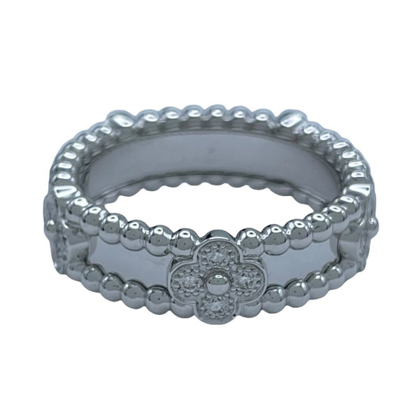 ヴァンクリーフ＆アーペル Van Cleef & Arpels ペルレ スウィートクローバー リング ホワイトゴールド Au750 ジュエリー