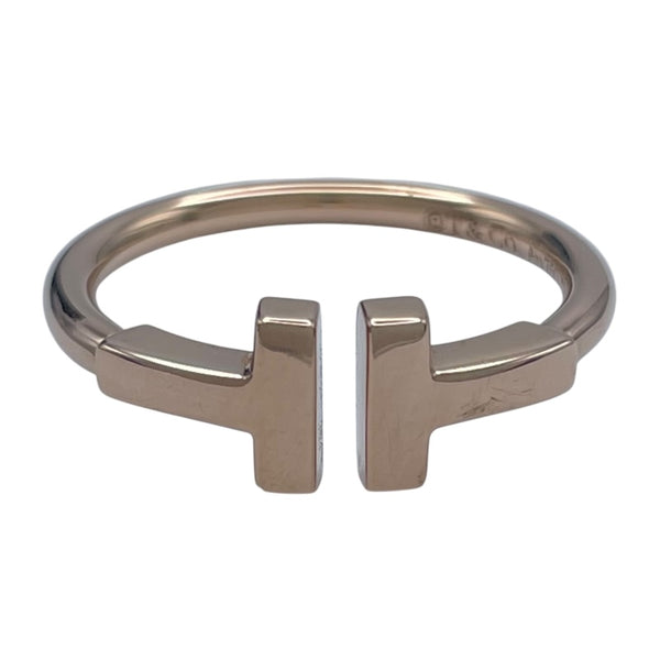 ティファニー TIFFANY＆CO Tワイヤーリング ピンクゴールド Au750 ジュエリー