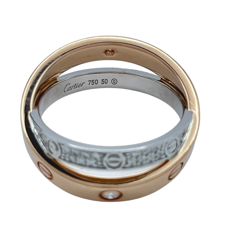 カルティエ Cartier ビーラブダイヤリング ピンクゴールド/ホワイトゴールド 750 ジュエリー