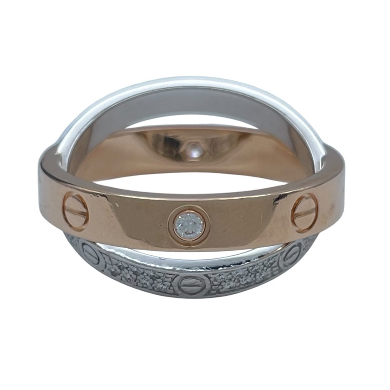 カルティエ Cartier ビーラブダイヤリング ピンクゴールド/ホワイトゴールド 750 ジュエリー