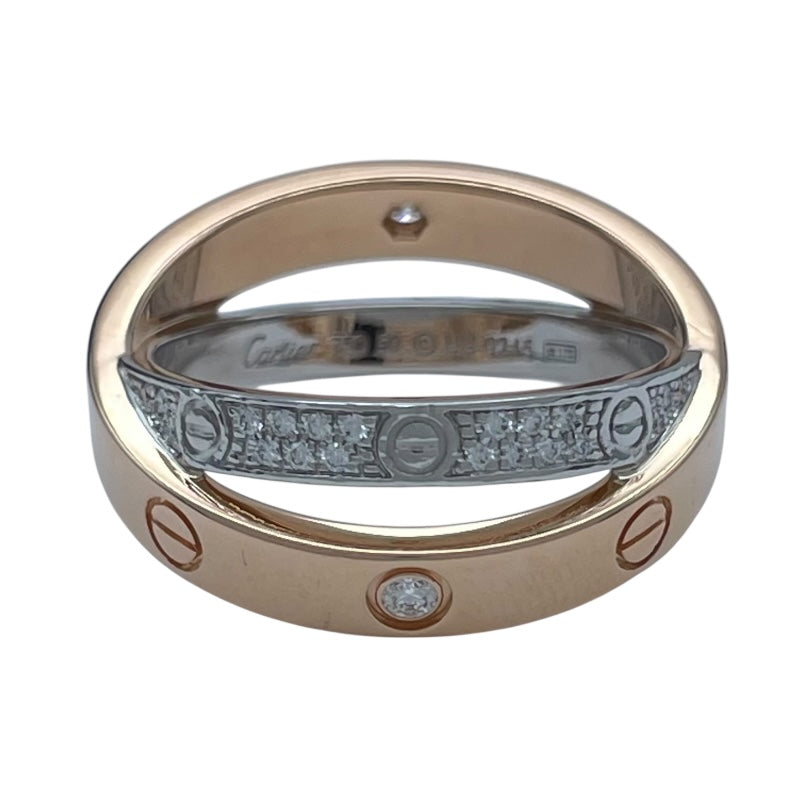 カルティエ Cartier ビーラブダイヤリング ピンクゴールド/ホワイトゴールド 750 ジュエリー