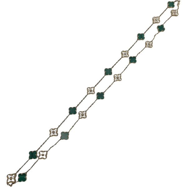 ヴァンクリーフ＆アーペル Van Cleef & Arpels ヴィンテージアルハンブラ 20Pネックレス マラカイト イエローゴールド 750 ジュエリー