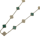 ヴァンクリーフ＆アーペル Van Cleef & Arpels ヴィンテージアルハンブラ 20Pネックレス マラカイト イエローゴールド 750 ジュエリー