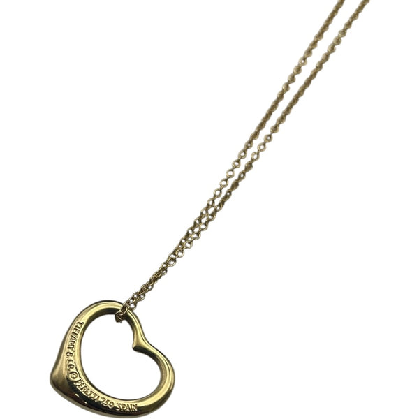 ティファニー TIFFANY＆CO オープンハートネックレス イエローゴールド 750 ジュエリー