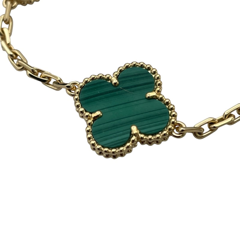 ヴァンクリーフ＆アーペル Van Cleef & Arpels ヴィンテージアルハンブラ 5Pブレスレット マラカイト イエローゴールド 750 ジュエリー